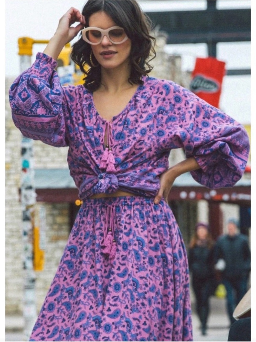 Spell VINTAGE Journey Blouse (M) mulberry
